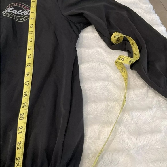 BANDY MELVILLE Official Women's MALIBU LOCALS ONLY Hooded Windbreaker Jacket ONZ - Picture 6 of 7